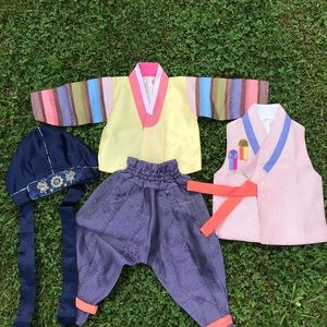 Boy’s Korean Hambok 1 year old birthday outfit